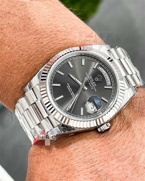 rolex day date 40 slate dial|40 mm Rolex date just.